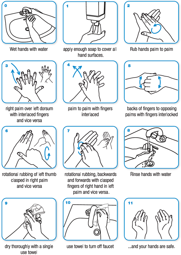 langkah-langkah mencuci tangan yang benar